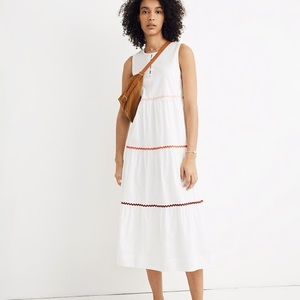 NWT Madewell XS Rickrack Cattail Tiered Dress